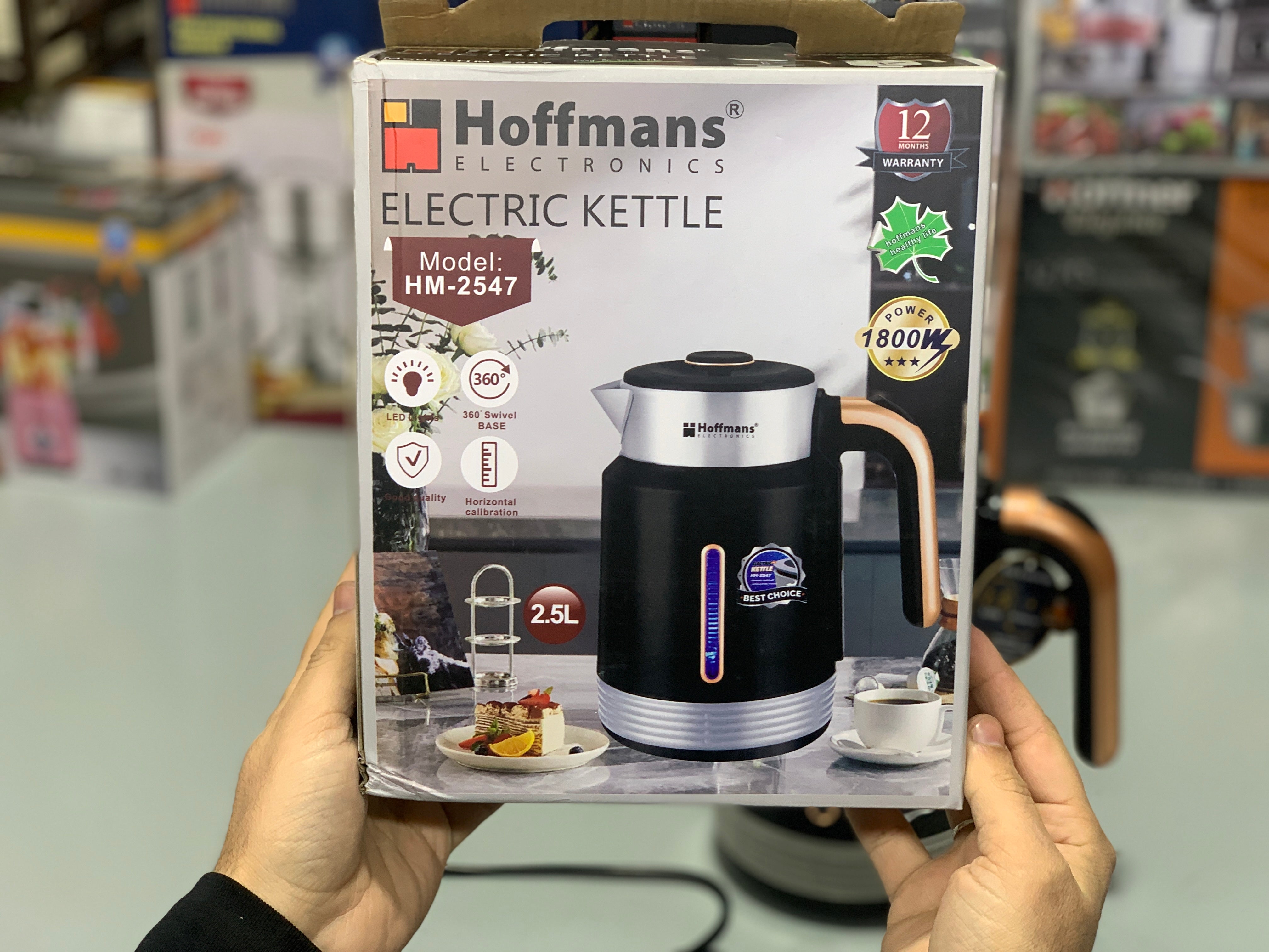 Hoffmans Electronics Electric Tea Kettle with LED Light Indicator 2.5L