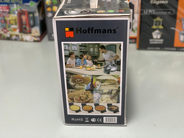 Hoffmans Roti and Pizza Maker 10 Inches Non Stick Coating 1800w