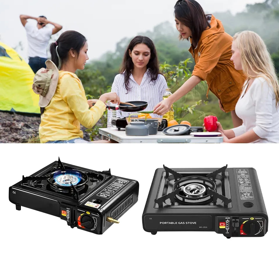 Portable butane outdoor cooking gas stove