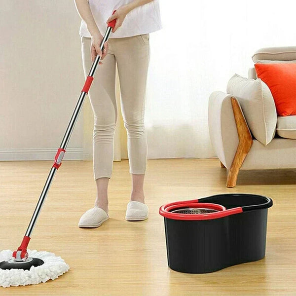 Hanif Trades 360 Degree Spin Mop, Floor Cleaning, Stainless Steel Dry Basket for Home, Office and Kitchen