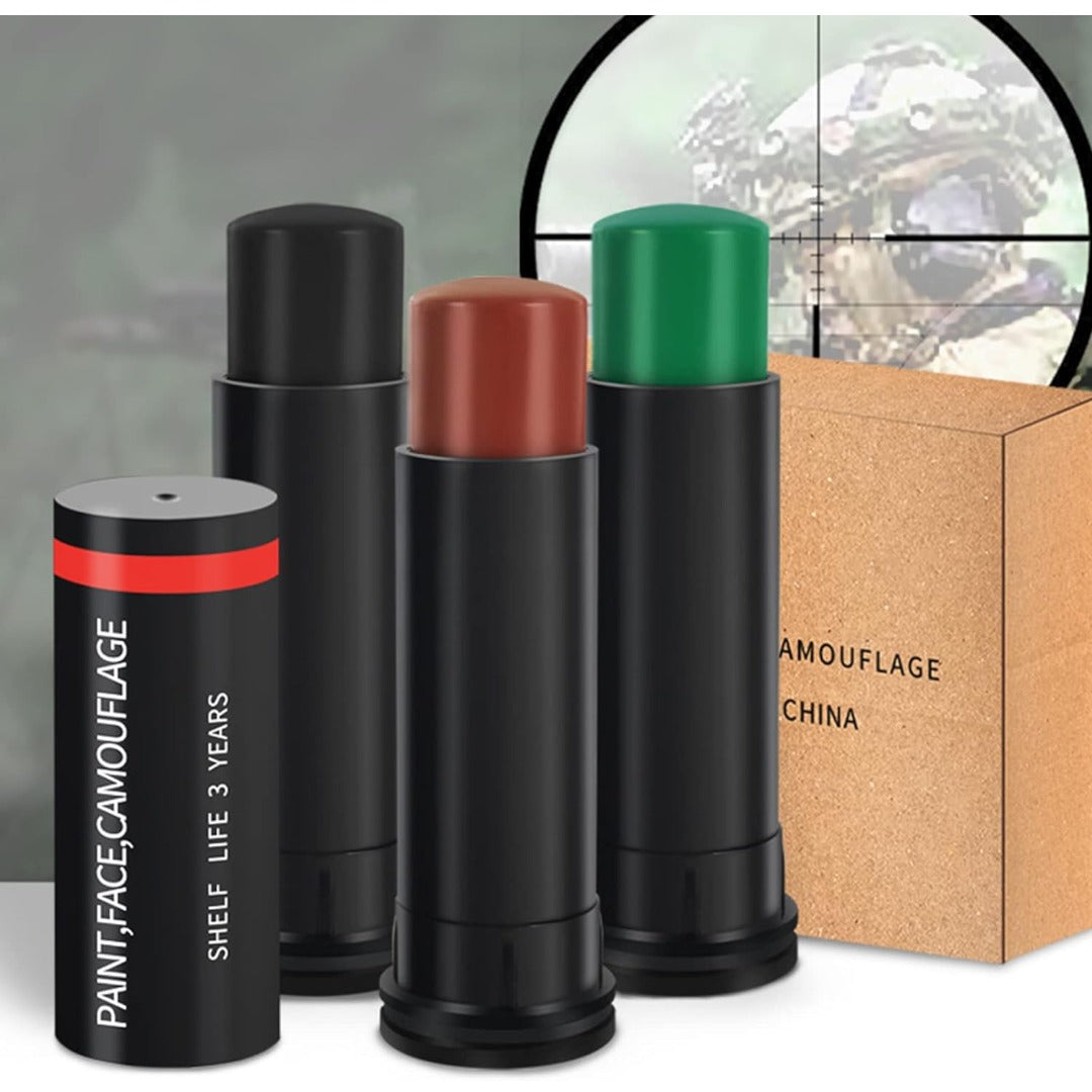 3 Camouflage Face Paint Sticks