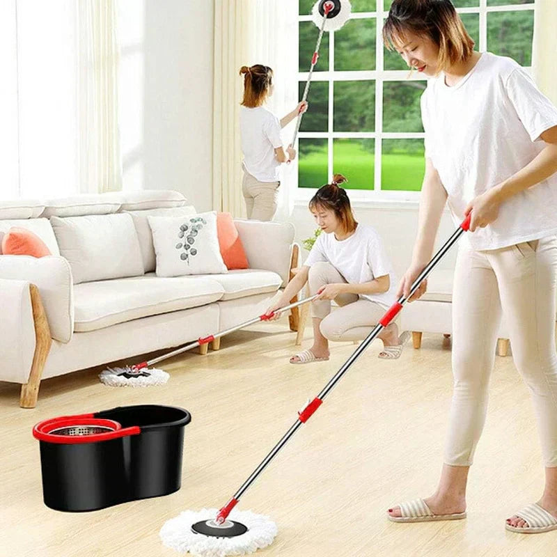 Hanif Trades 360 Degree Spin Mop, Floor Cleaning, Stainless Steel Dry Basket for Home, Office and Kitchen