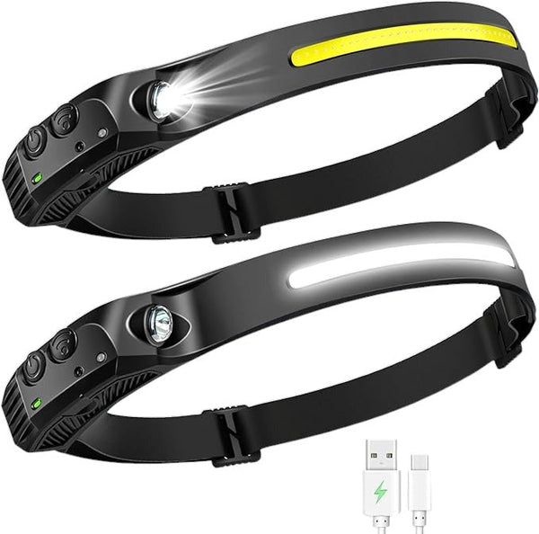 LED Head Lamp Flashlight with Motion Sensor