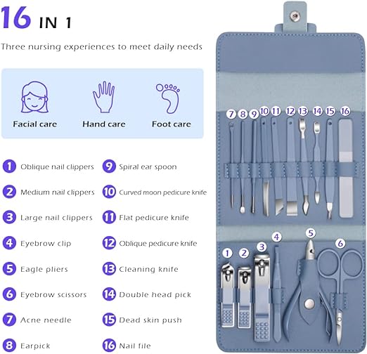 16-in-1 Nail Care Tools