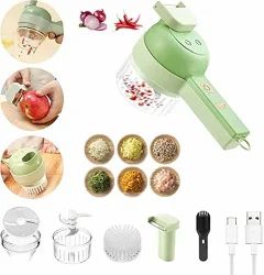 Mid Plastic 4 in 1 Portable Electric Vegetable Chopper, For Multiple