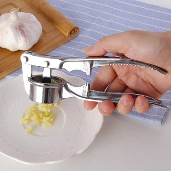 Stainless Steel Garlic Press Crusher - Kitchen Mincer Tool