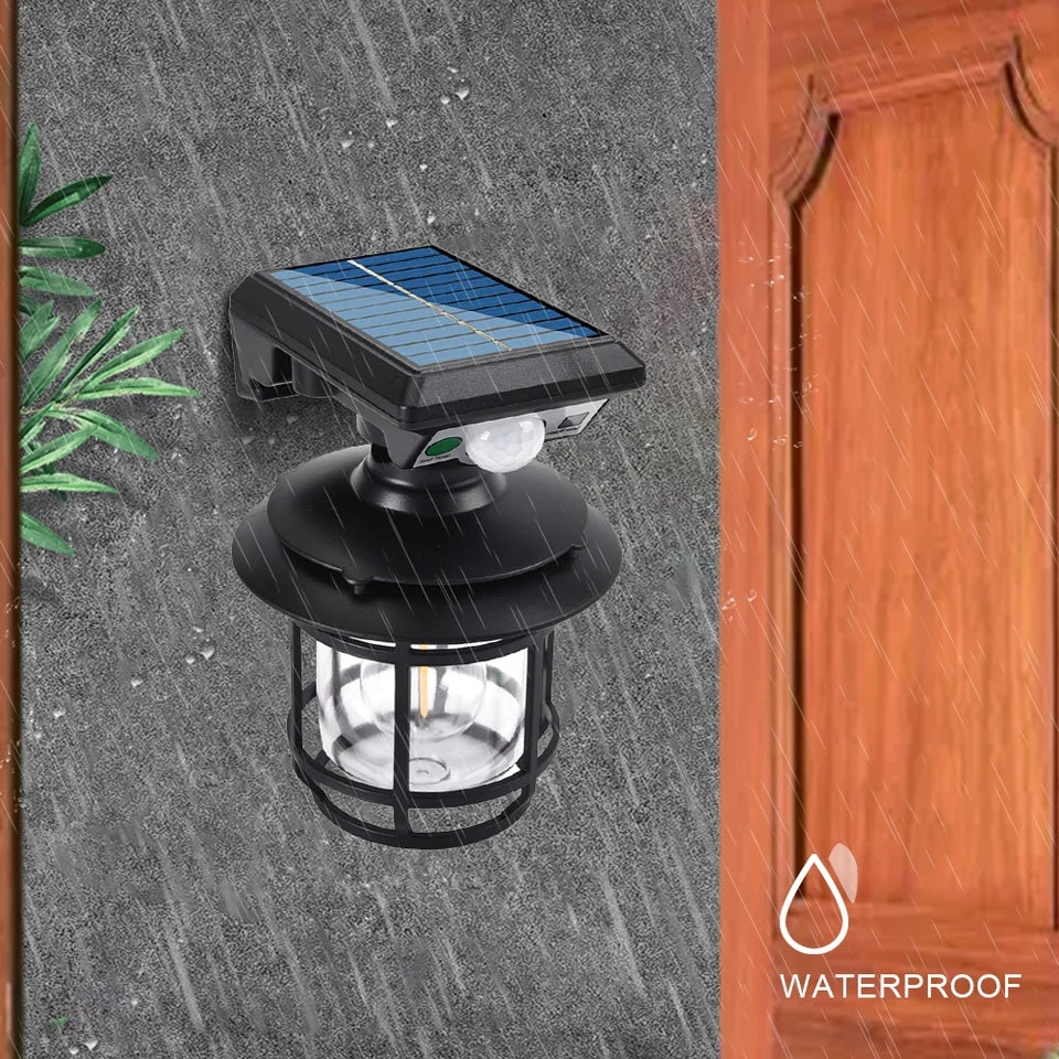 Solar Wall Light Outdoor, IP65 Waterproof  Wall Light PIR Motion Sensor