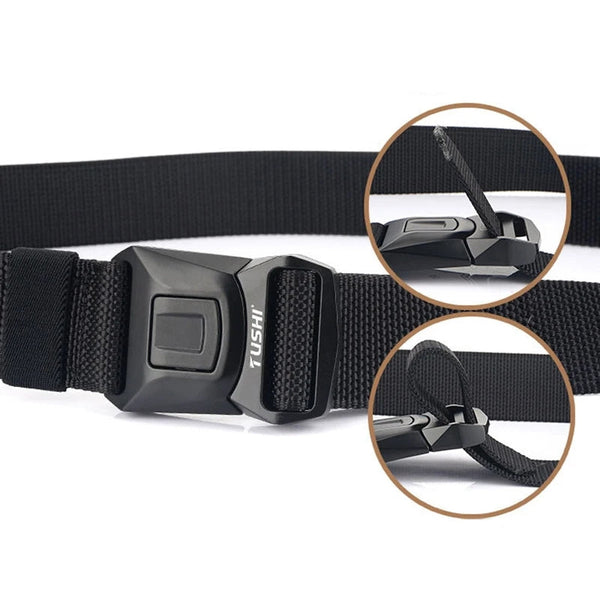 Tactical Belt for Men, Military Belt With Quick-Release Metal Buckle