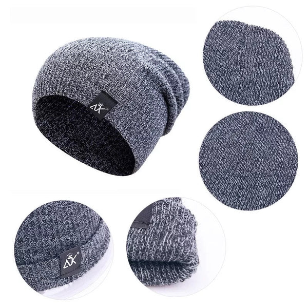 BUY 2 GET 2 FREE - 4Pcs Knitted New Fashion Breathable Winter Warm Beanie Cap for Men Women.