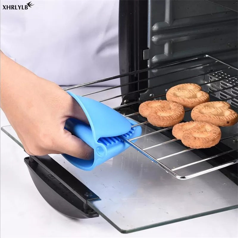 1 Pair Heat Resistant Silicone Oven Mitts Cooking Gloves