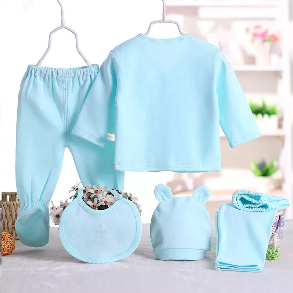 5 Pcs Imported Newborn Baby Clothes Gift Set