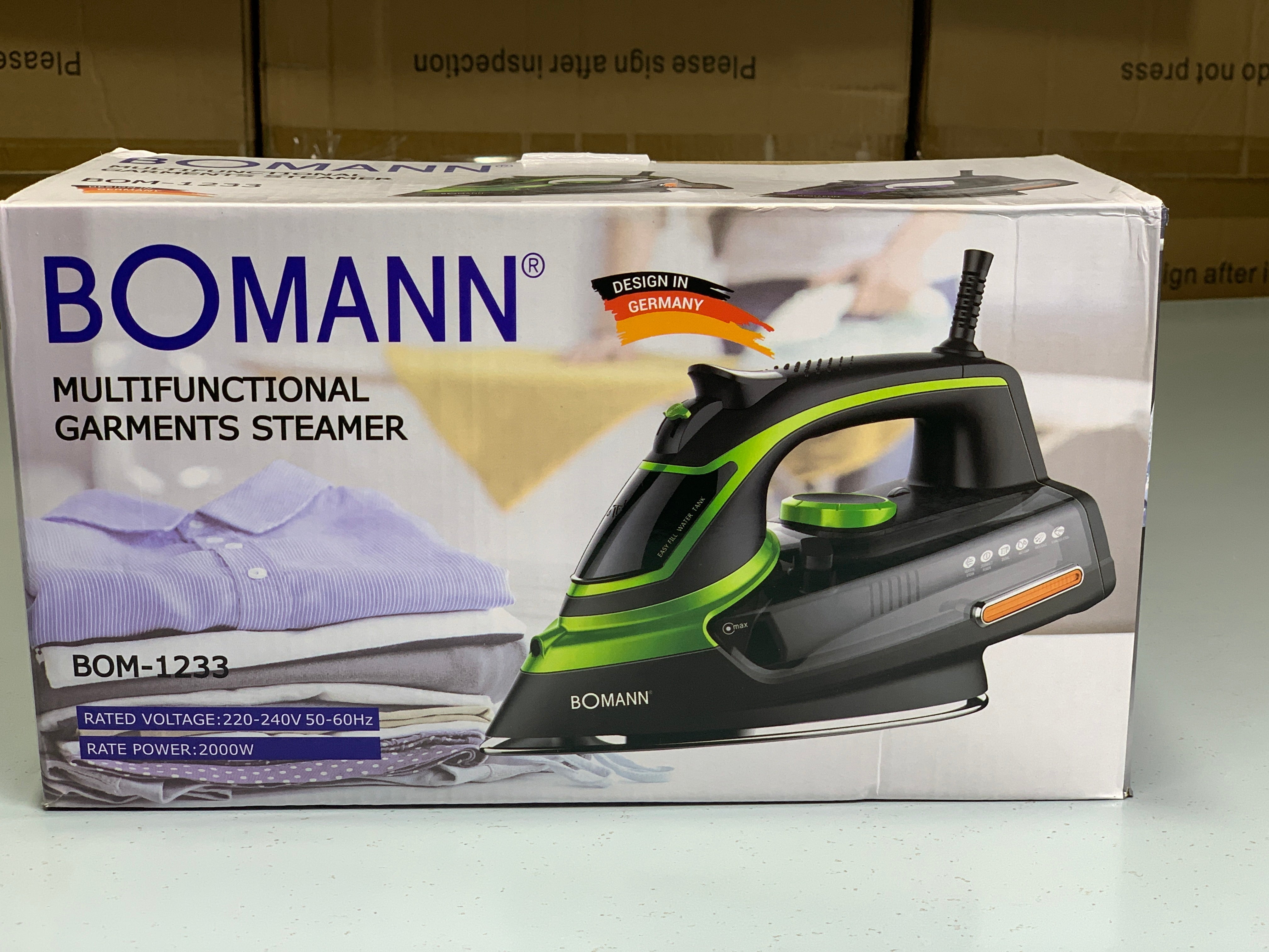 German Bomann Brand Powerful Steam iron with 1 Year Warranty Model BOM-1233