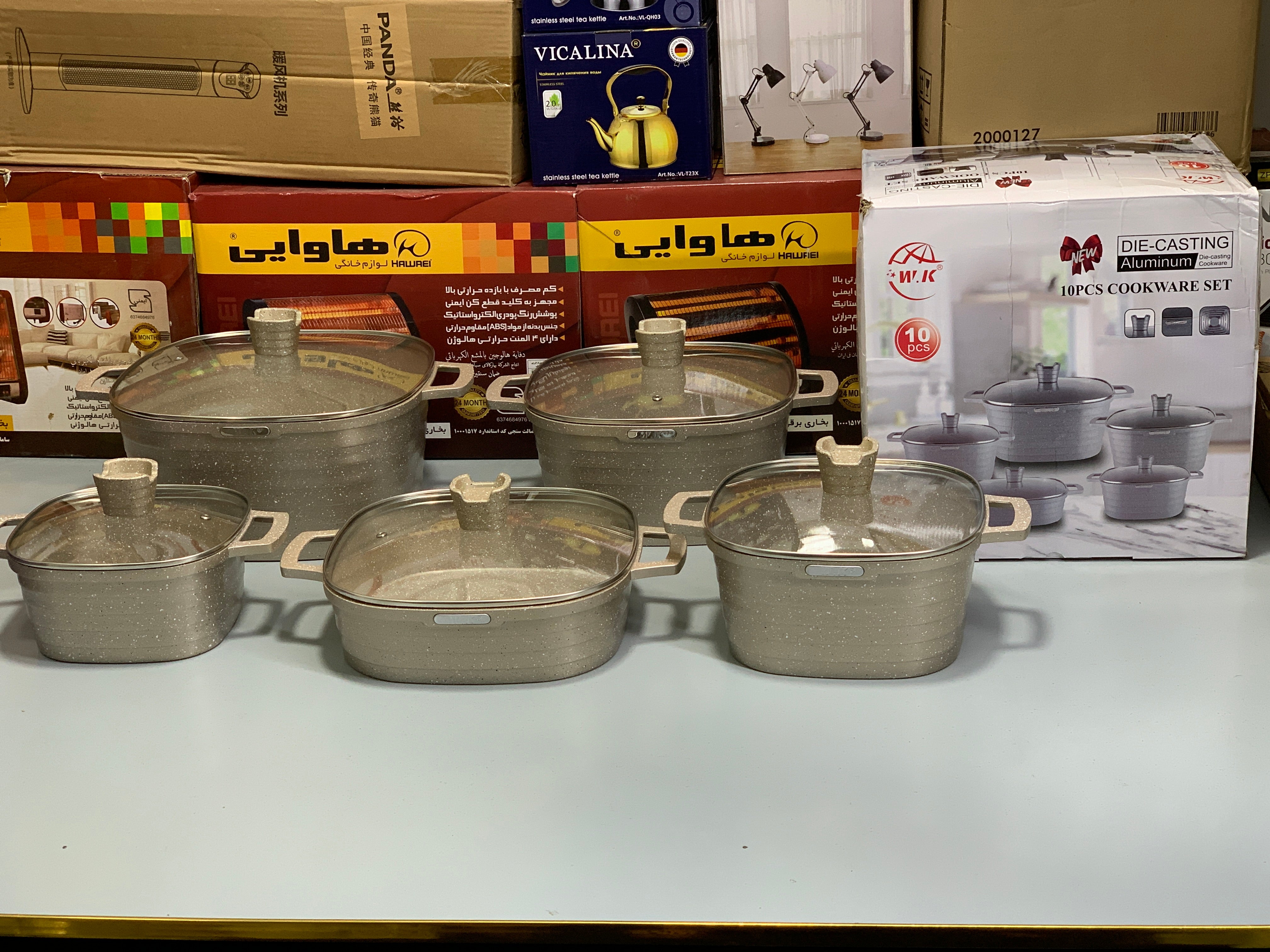 10 Pieces Cookware Set Die Casting Aluminum