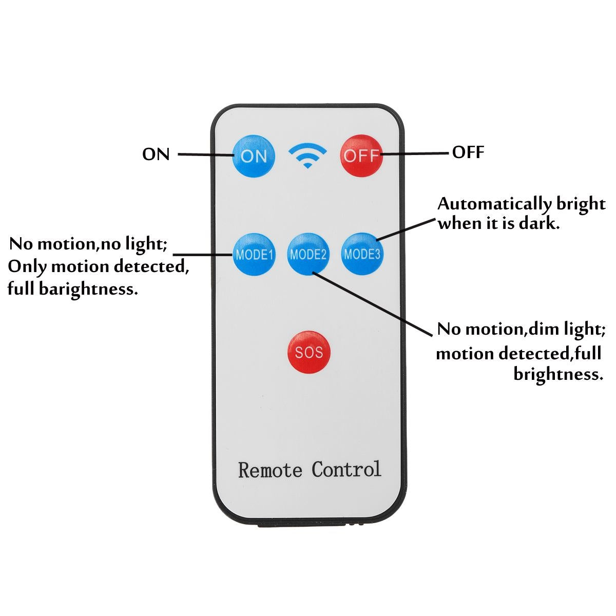 500W Chargeable Solar Light Street Motion Sensor Lamp