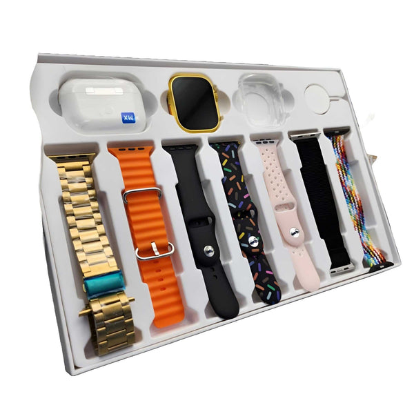 High Quality Smart Watches with 7 Straps & Air Buds