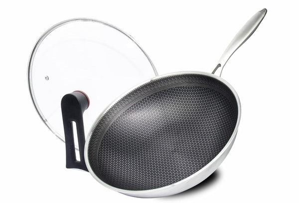 Laser Coating Deep Frying Pan with Handle