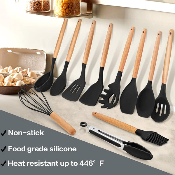 12 Pieces Kitchen Silicon Utensils Set