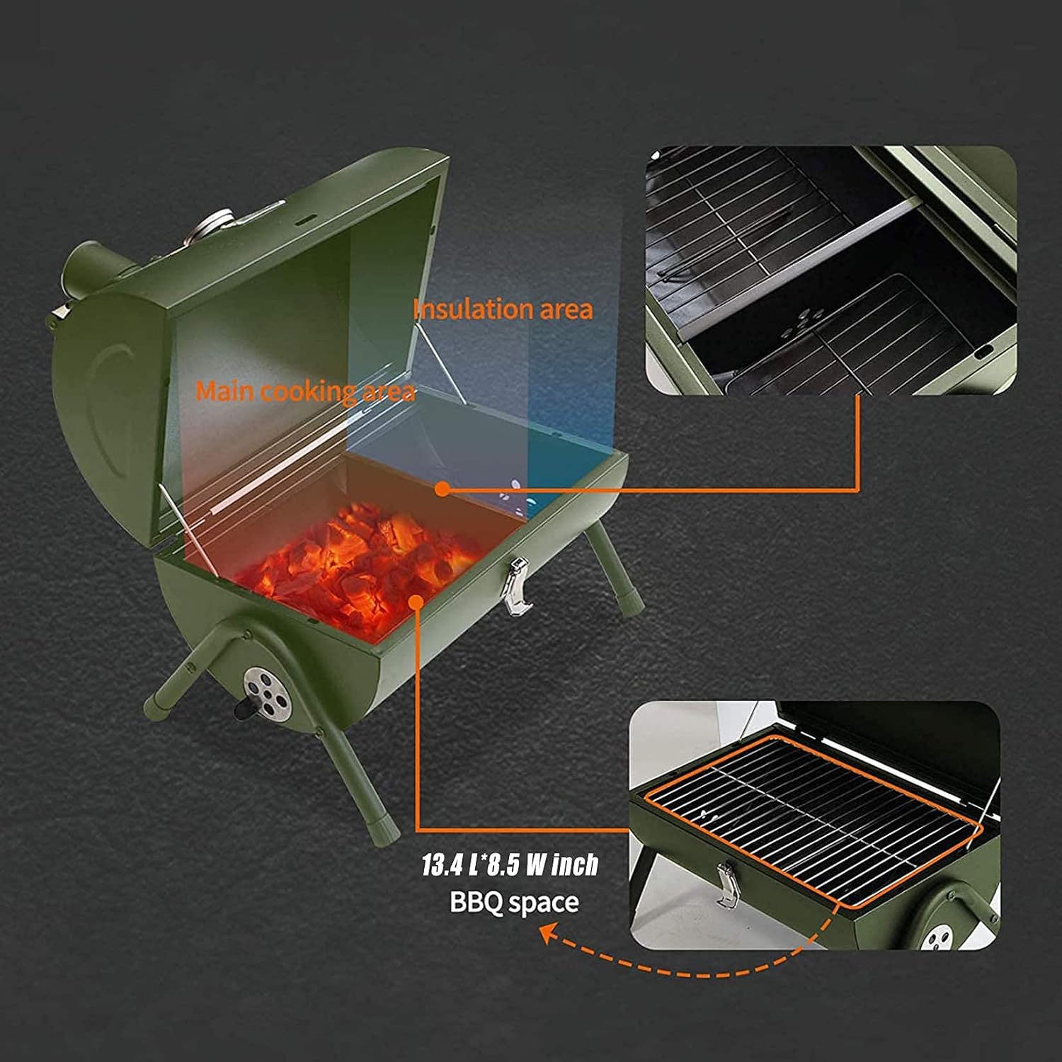 Outdoor Barbecue Charcoal Grill