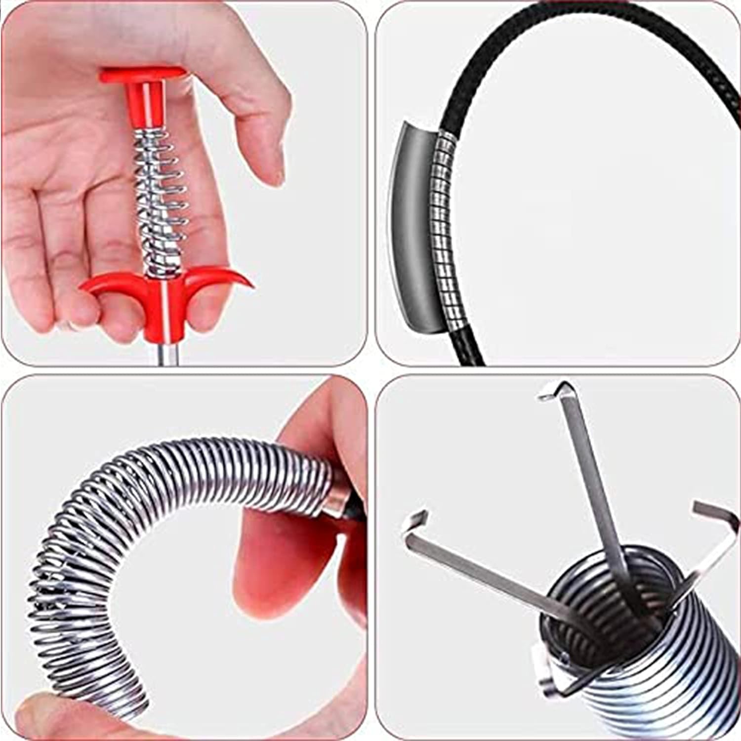 Drain Cleaning Stick Tool Wire  Sink Cleaning Hook  Cleaning Clog Clogged Drain for Multipurpose Kitchen Bathroom Sink Toilet