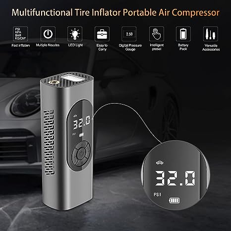 Tire Inflator Portable Air Compressor- Your Ultimate Travel Companion!