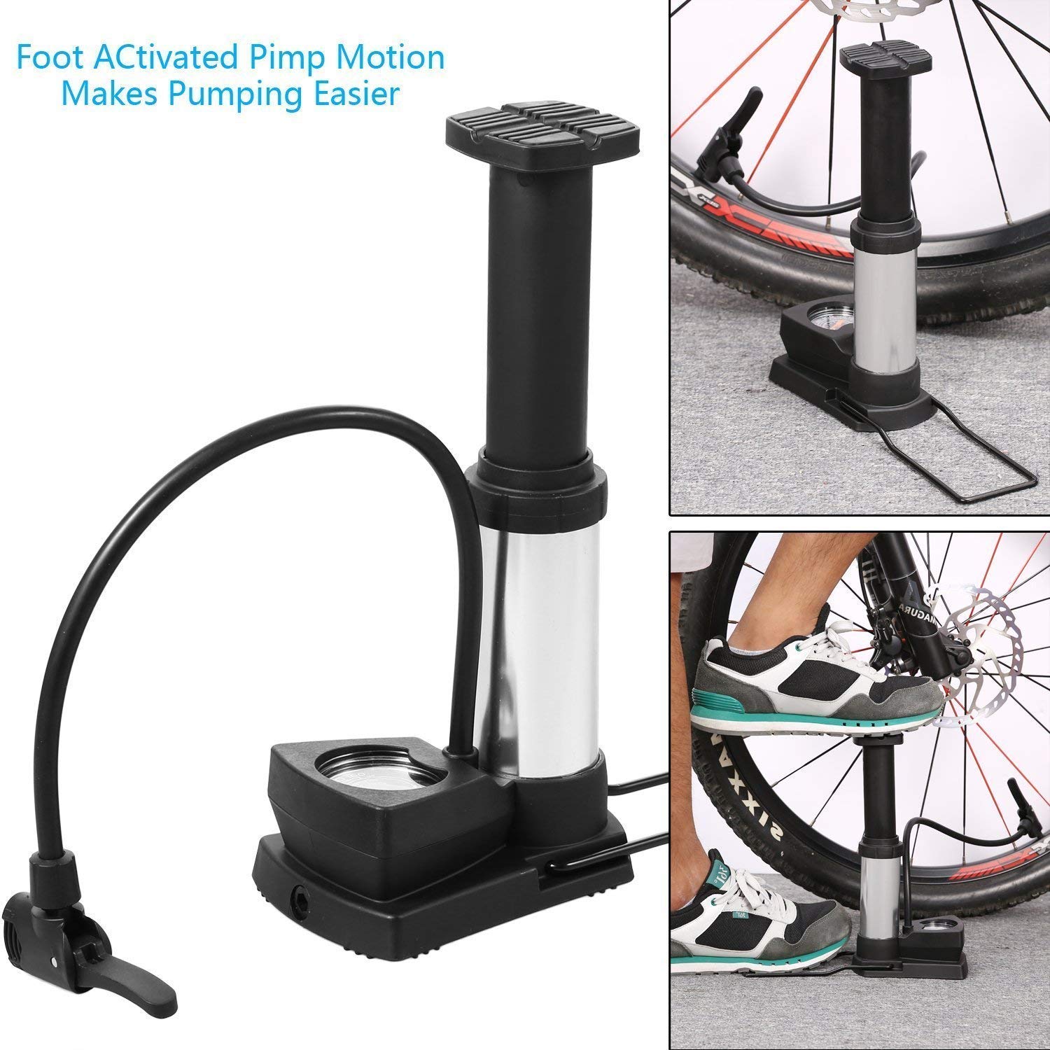 Foot Activated Portable Mini Tire Pump