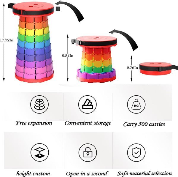 Retractable Plastic Camping Stool