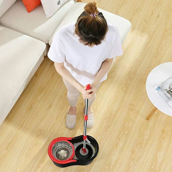 Hanif Trades 360 Degree Spin Mop, Floor Cleaning, Stainless Steel Dry Basket for Home, Office and Kitchen