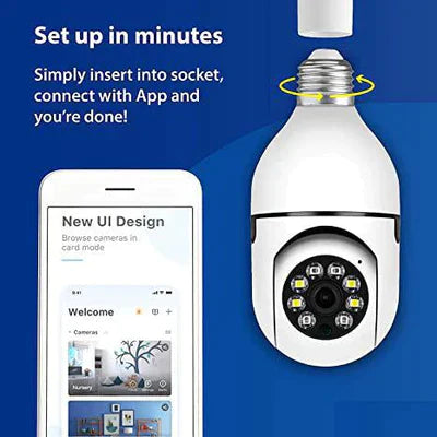 Hanif Trades Wireless Bulb Security Camera 360°Rotational View