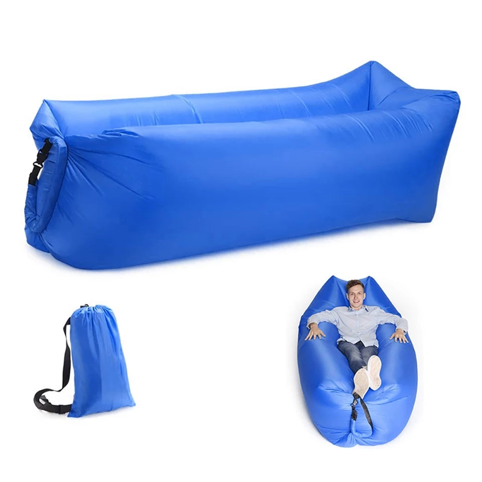 Inflatable Lounger Air Sofa Couch, Portable Waterproof Anti-Air Leaking for Indoor/Outdoor, Camping, Traveling