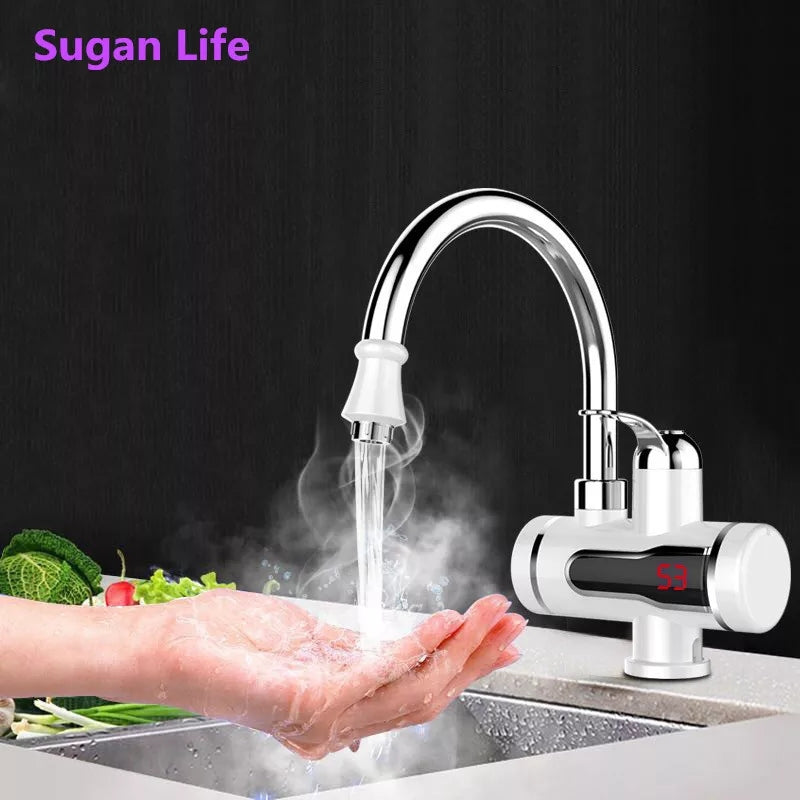 Instant Temperature Display Hot Water Heater Electric Faucet Kitchen Winter Warm (BL SMART)