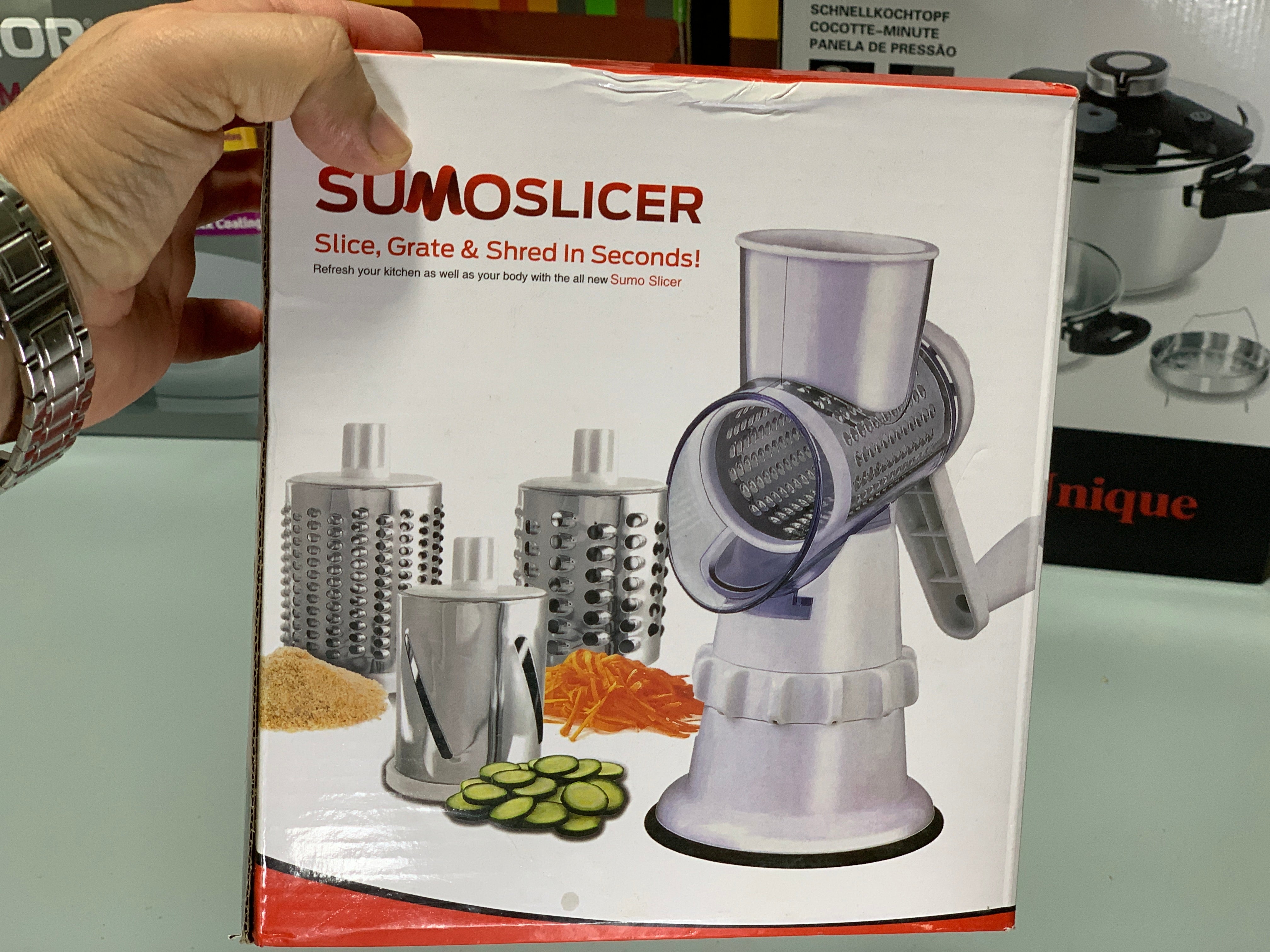 SumoSlicer Vegetable Slicer Stainless Steel 3 in 1 High Quality