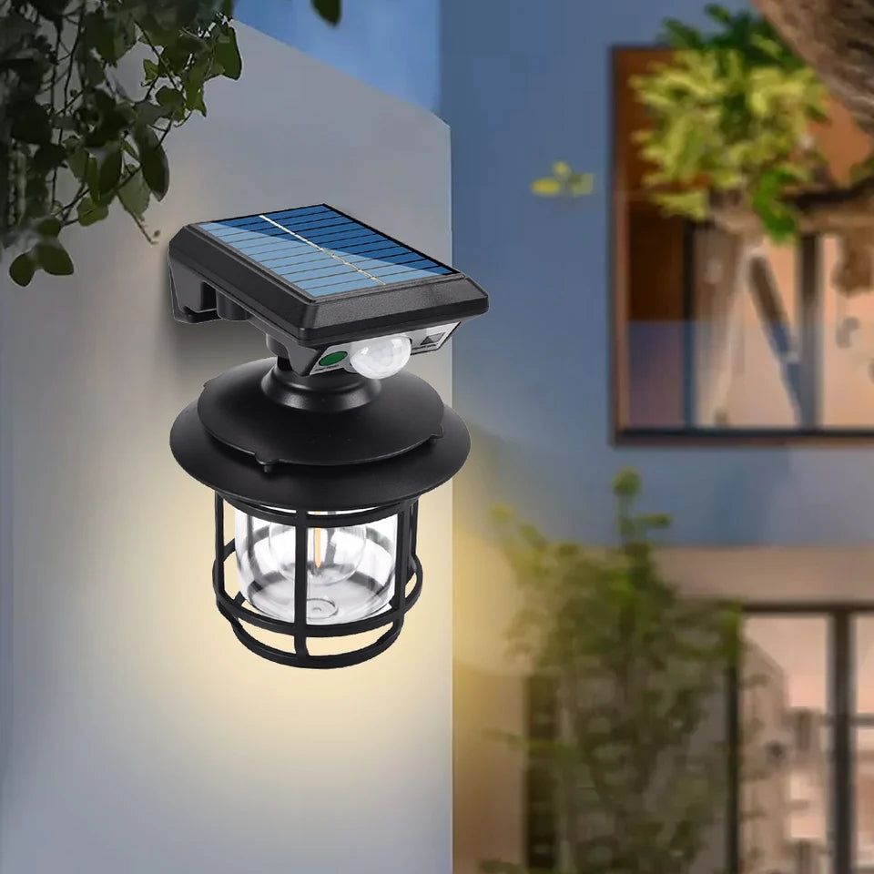 Solar Wall Light Outdoor, IP65 Waterproof  Wall Light PIR Motion Sensor