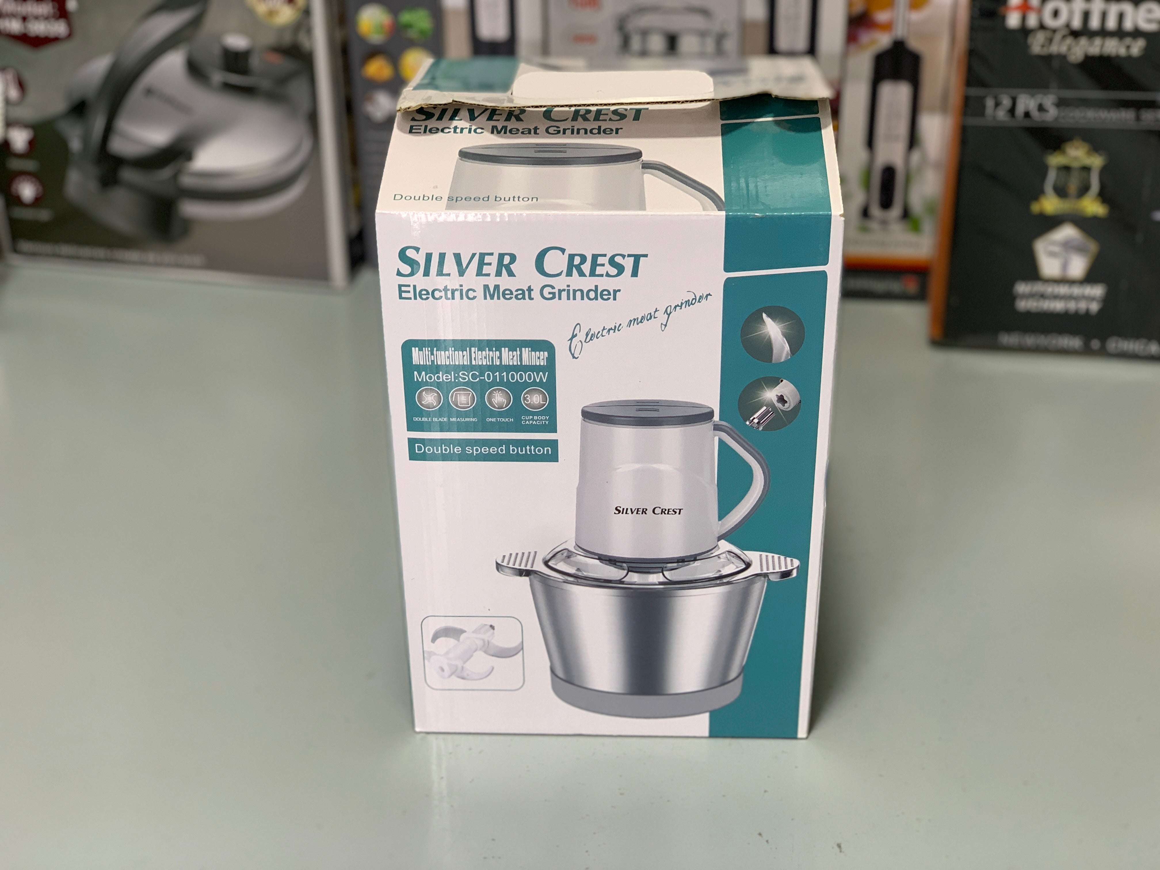 SILVER CREST  White Chopper 3L Stainless Steel Bowl