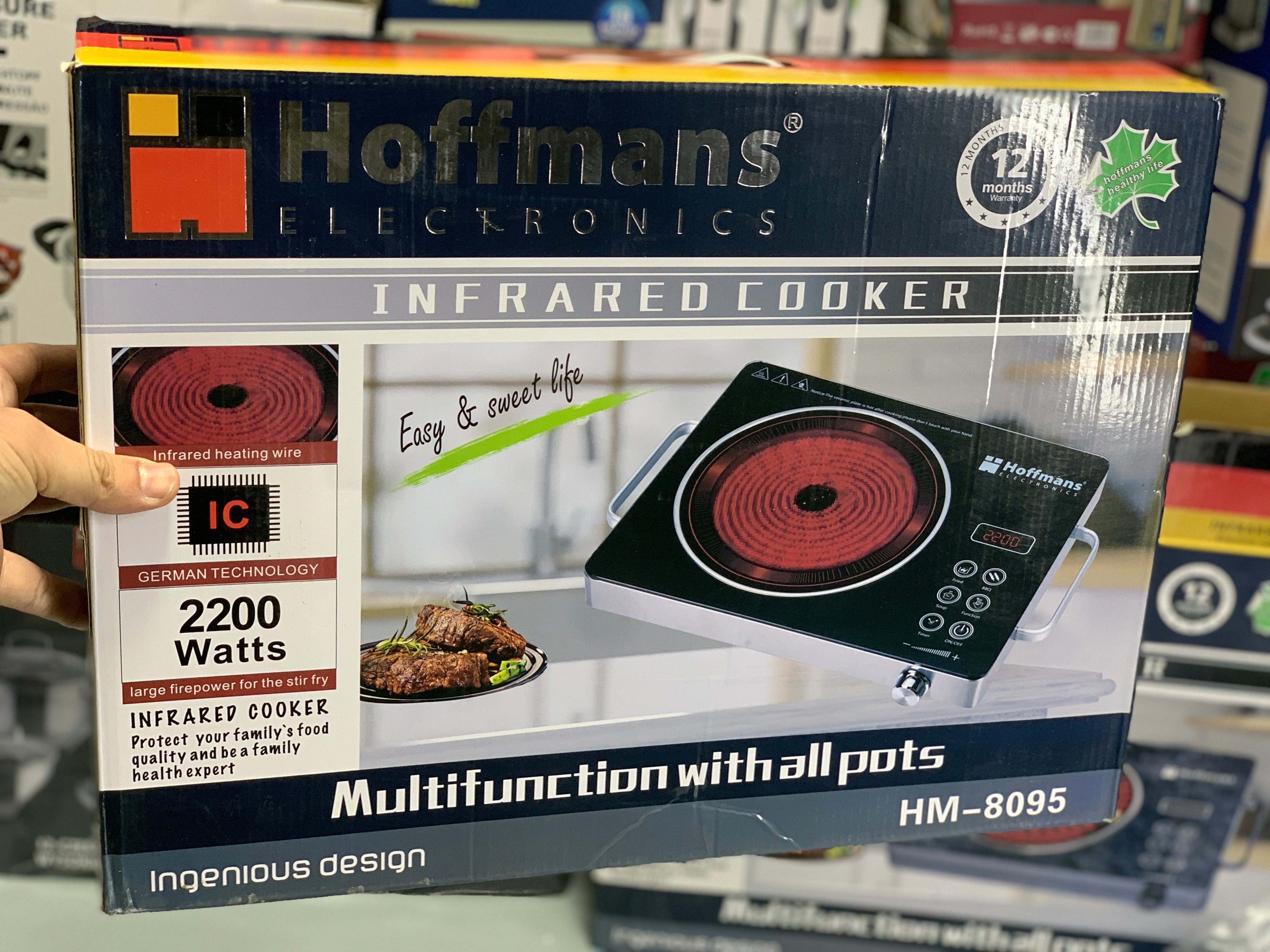 Hoffmans Electronics Infrared Cooker 2200w German Technology