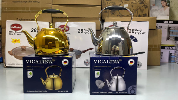 VICALINA® Germany Technology Golden and Silver Stainless Steel Stylish Tea Kettles