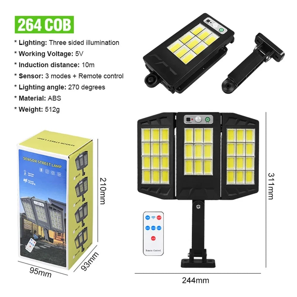 Solar Flood Lights Lamp Powered Sunlight Waterproof PIR Motion Sensor Street Light