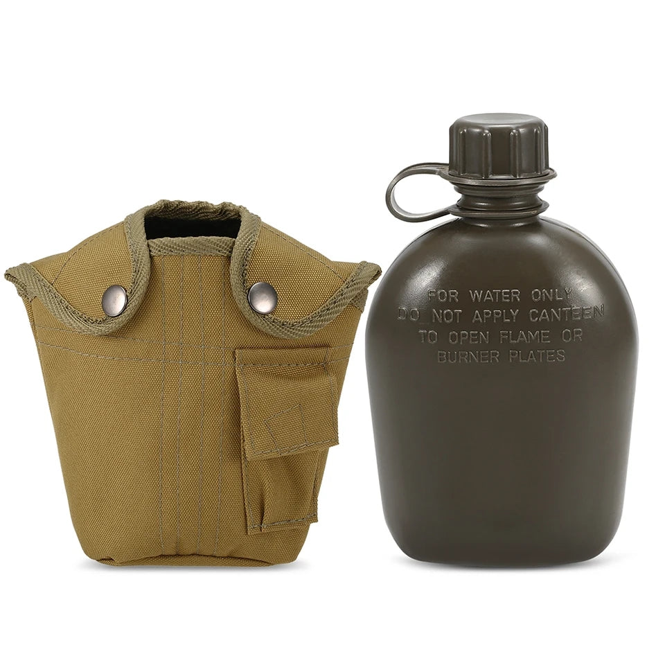 Military Water Bottle with Insulating Bag