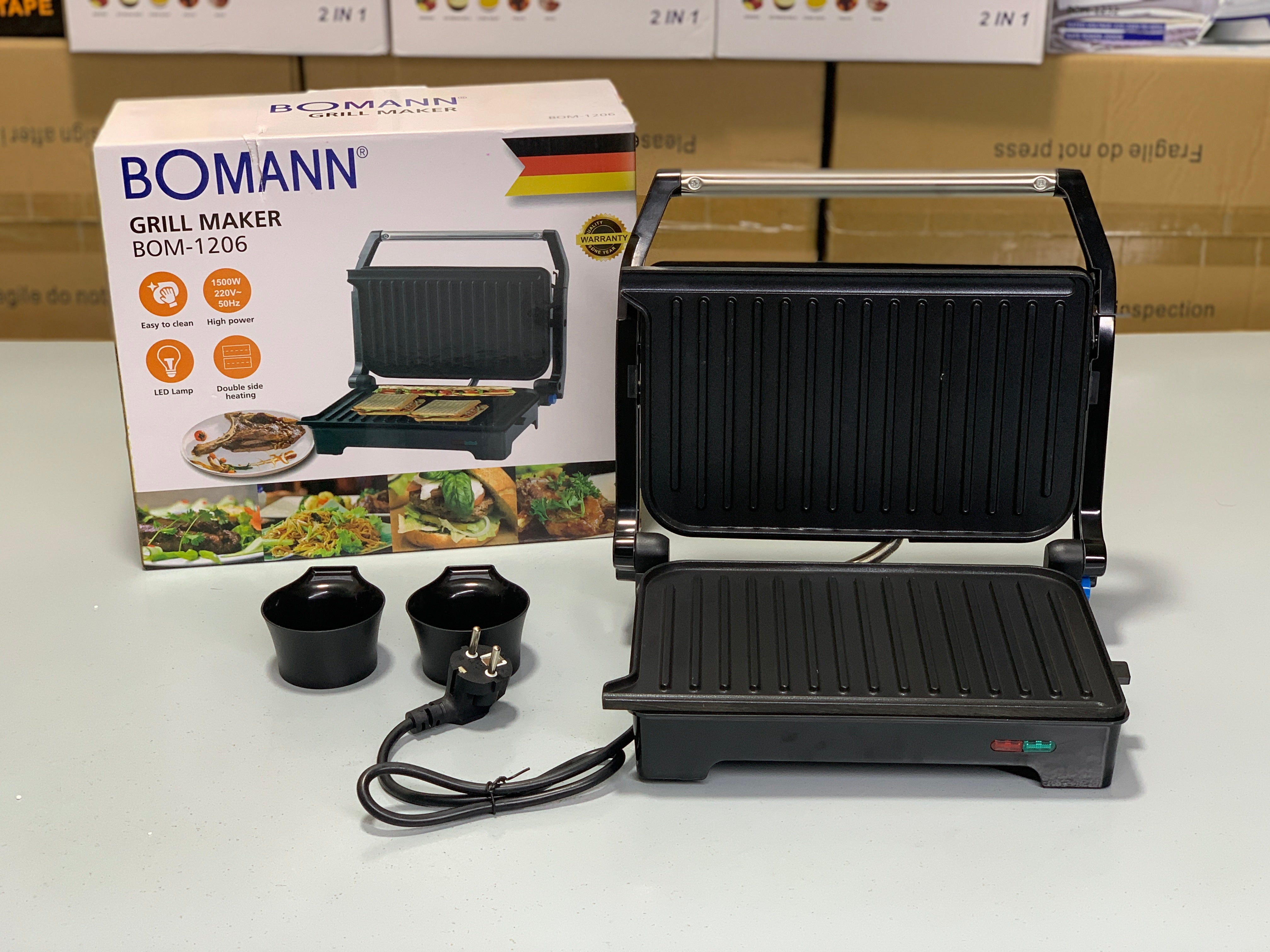 Original German Bomann Grill Maker  BOM 1206 with 1 Year Warranty