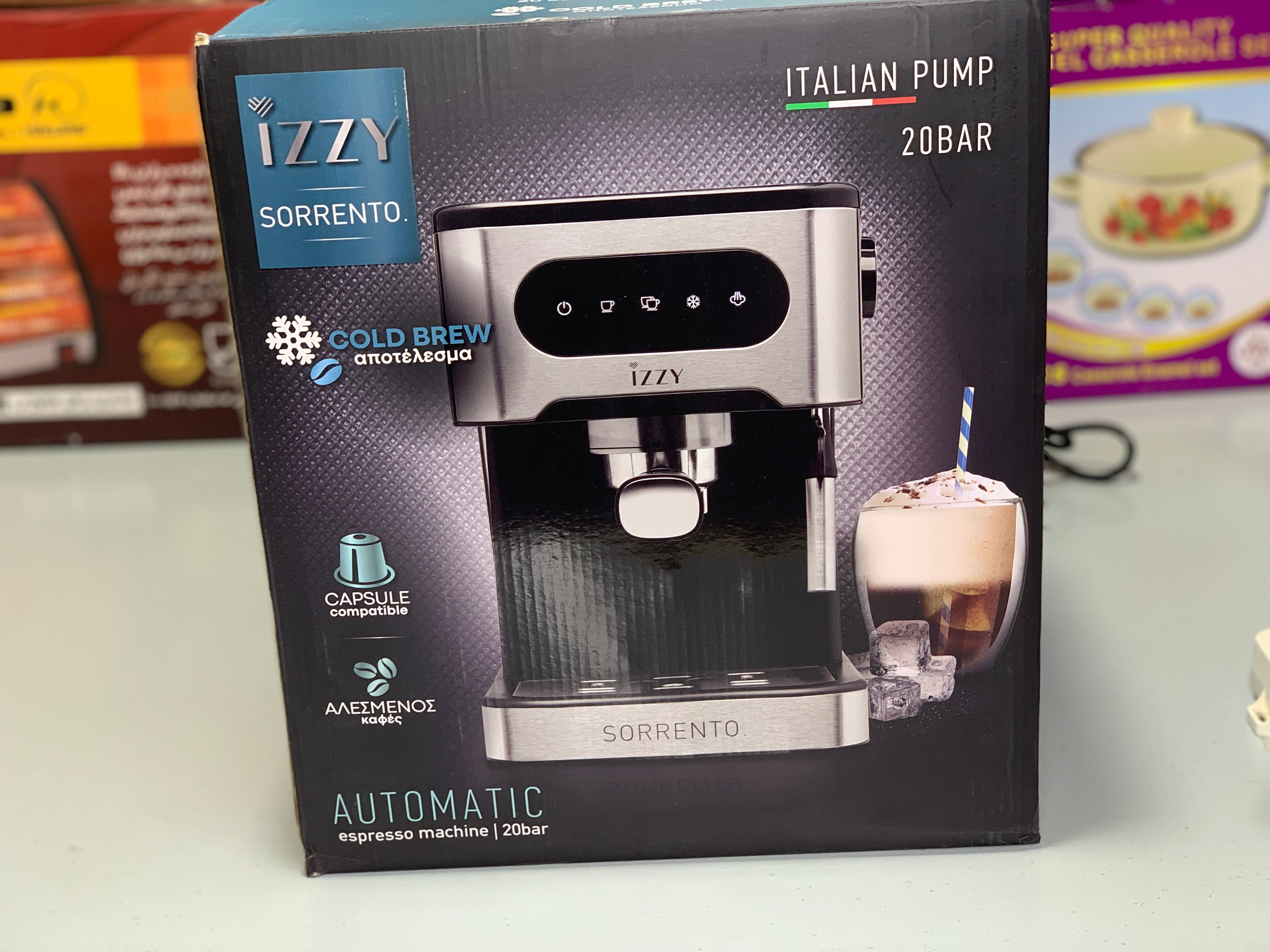 Italian IZZY Sorrento Coffee Machine 20 Bar | 1.5L | 1500w