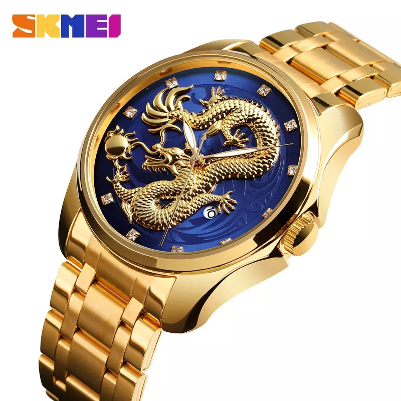 SKMEI Dragon Men Analog Digital Stainless Steel Business Watch