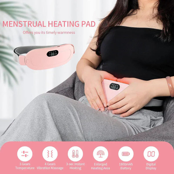 Hanif Trades Period Cramp Pain Relief Belt -Portable Menstrual Heating Pad