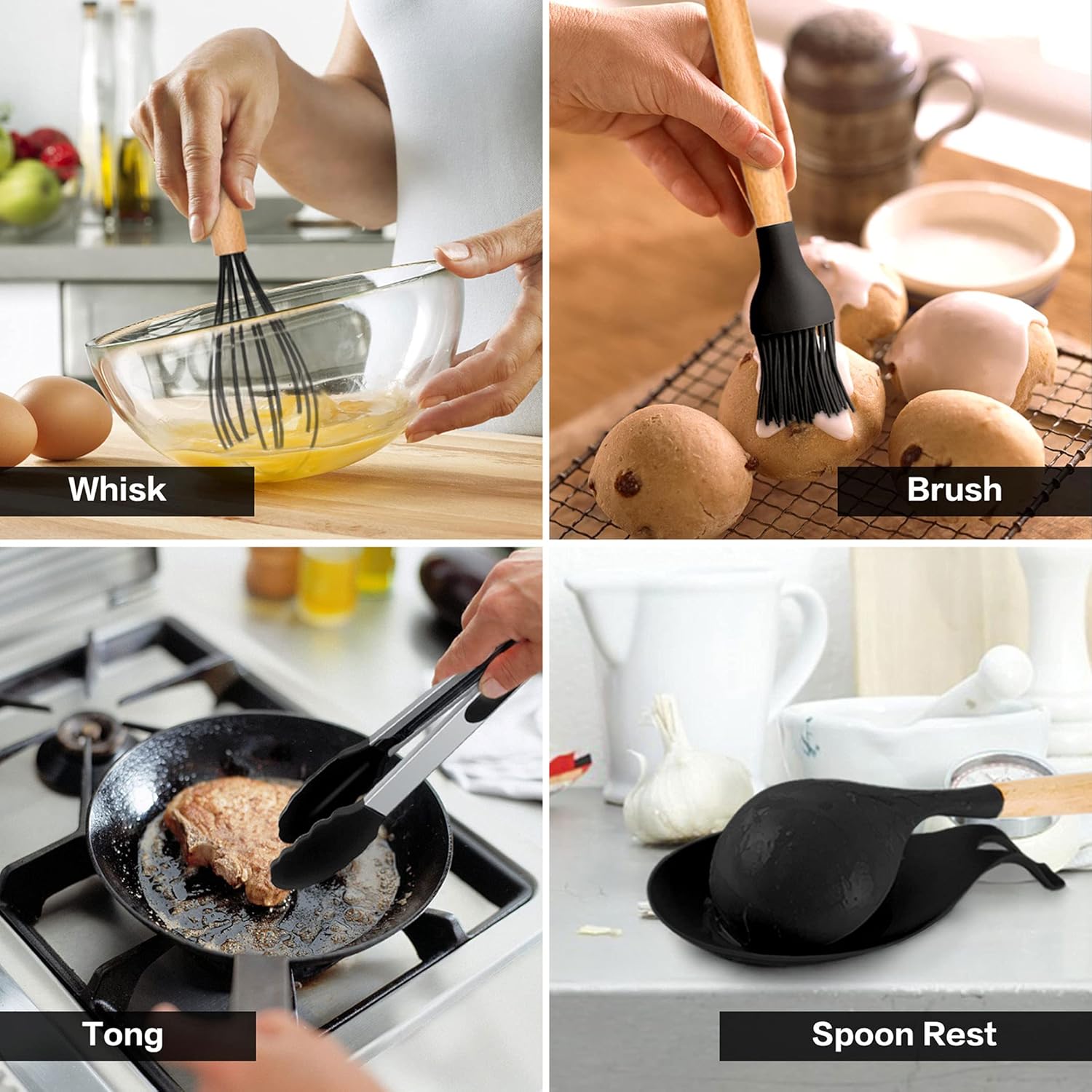 12 Pieces Kitchen Silicon Utensils Set