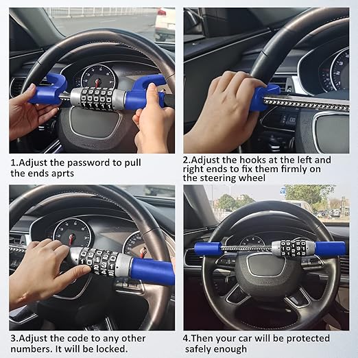 Car Anti-Theft Steering Wheel Password Lock