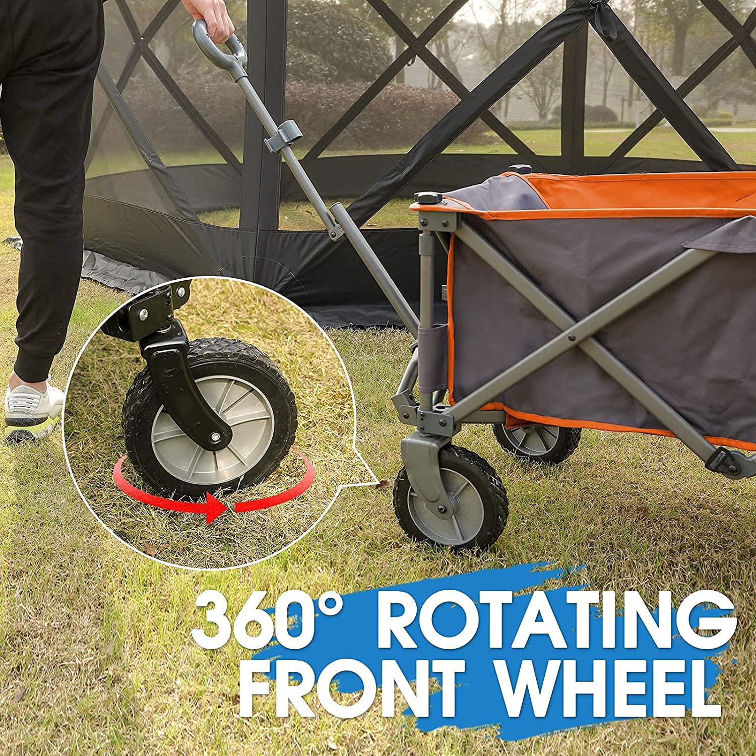 Portable Folding Wagon Cart Ourdoor Camping Heavy Duty Utility Cart