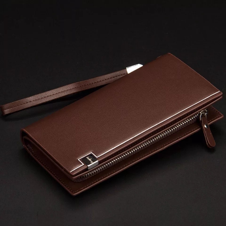 Baellerry Trifold Soft PU Leather Long Wallet