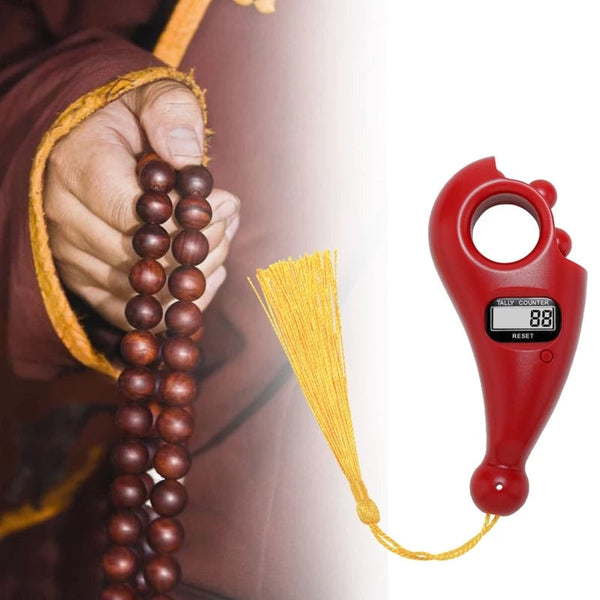 Deluxe Digital Tasbeeh Counter with Rotating Prayer Beads