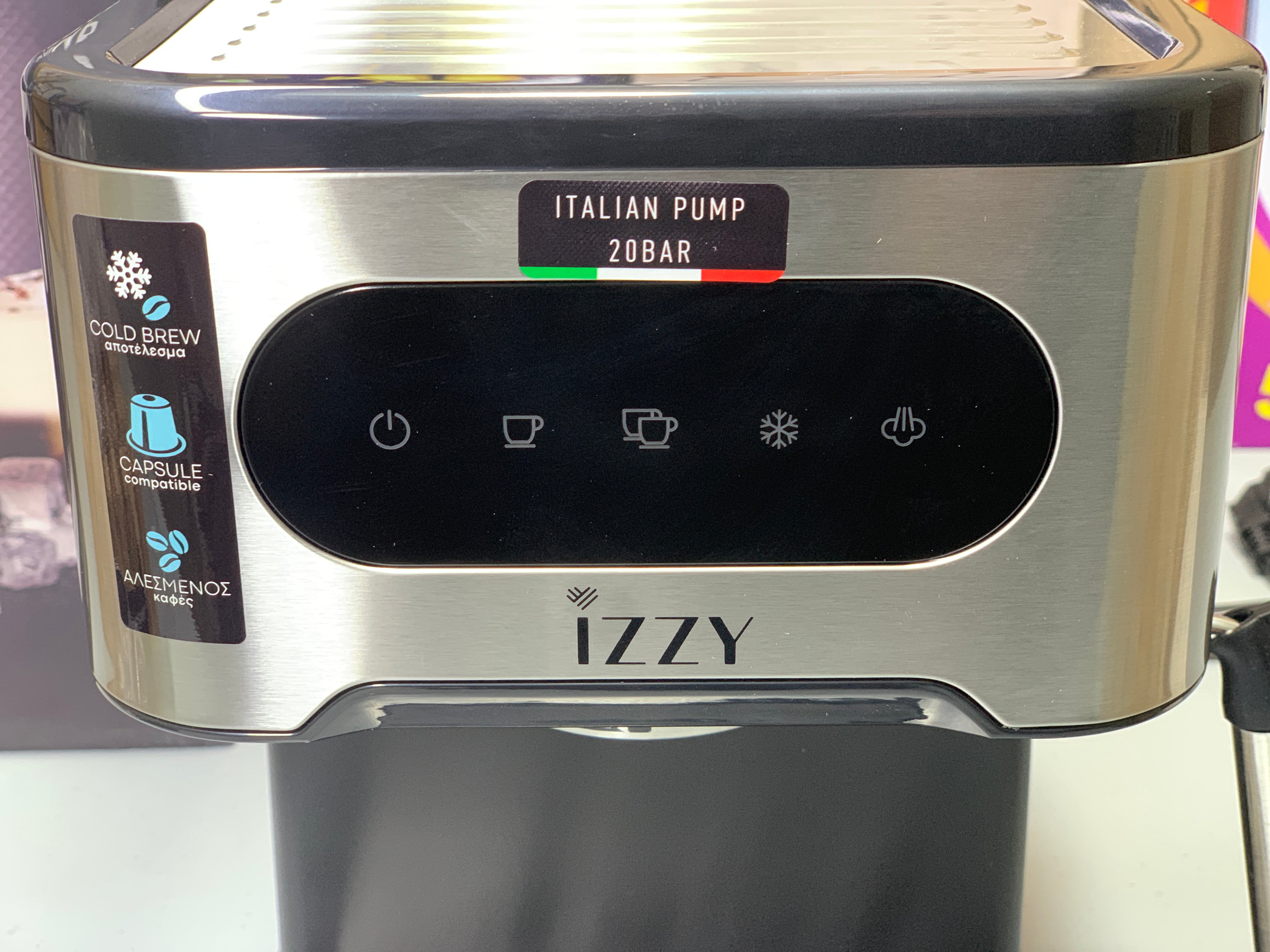 Italian IZZY Sorrento Coffee Machine 20 Bar | 1.5L | 1500w