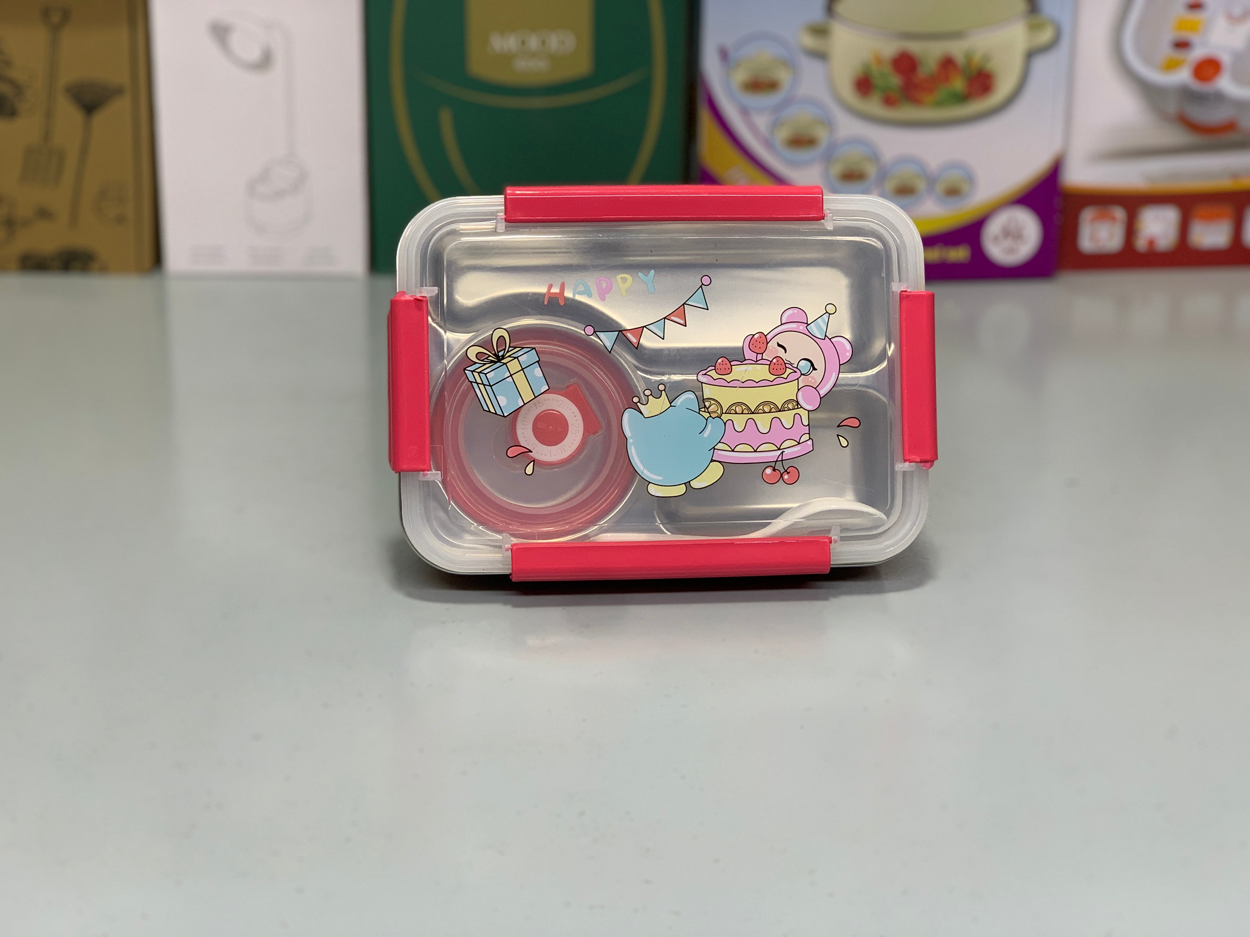 Kids Lunch Box with Spoon and Container