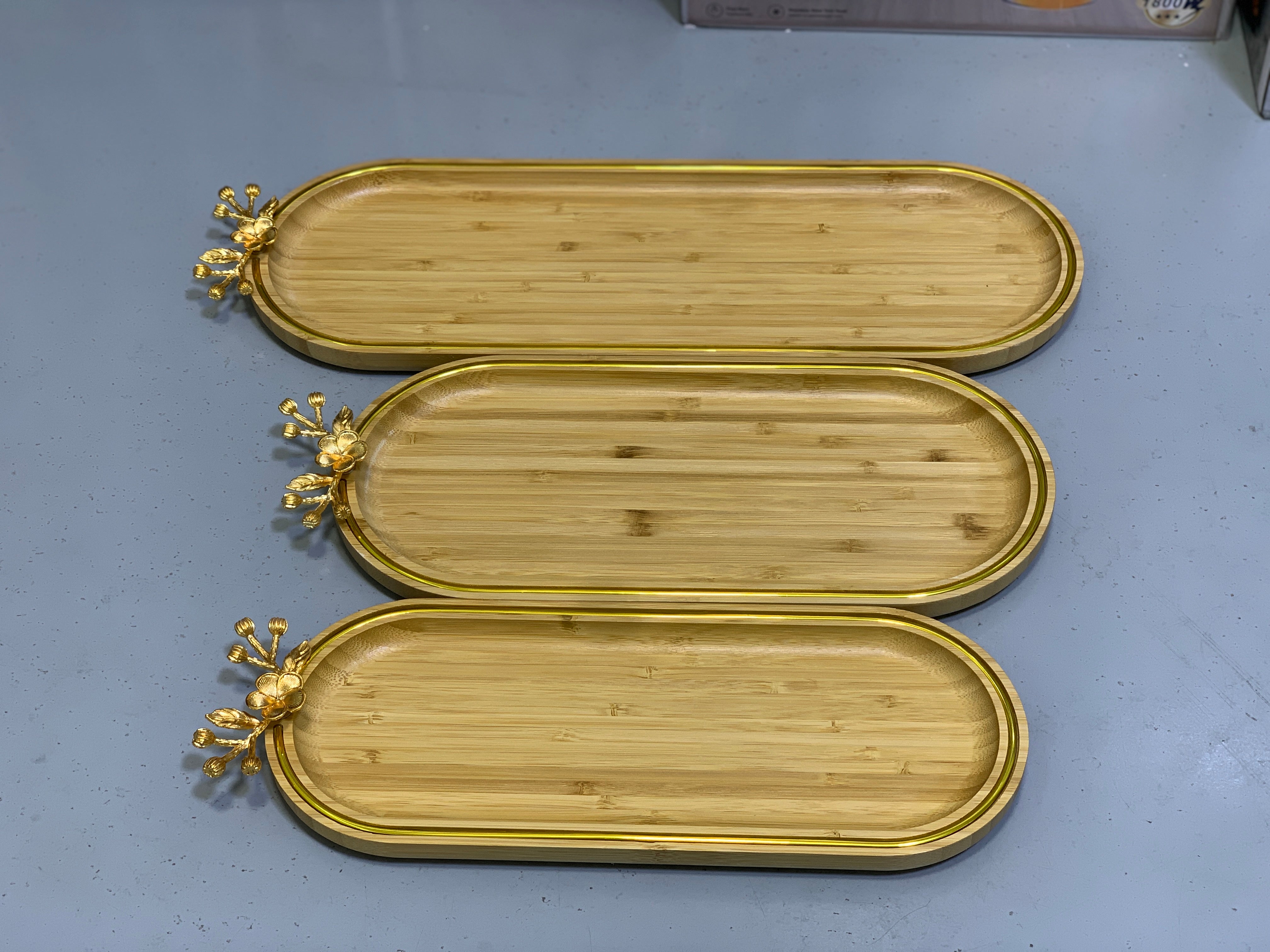 Dry Fruits Serving Trays 3 Pieces Set