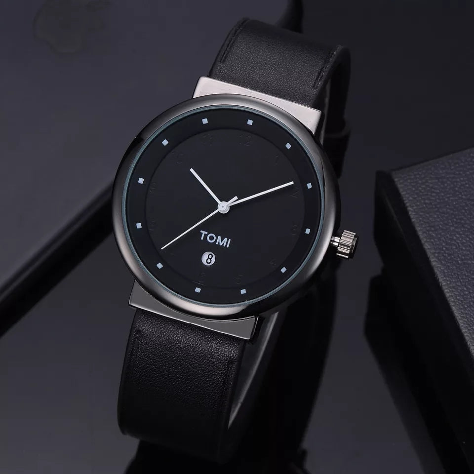 Tomi Watch Slim Brand Luxury Leather Strap Wrist Watch TM104